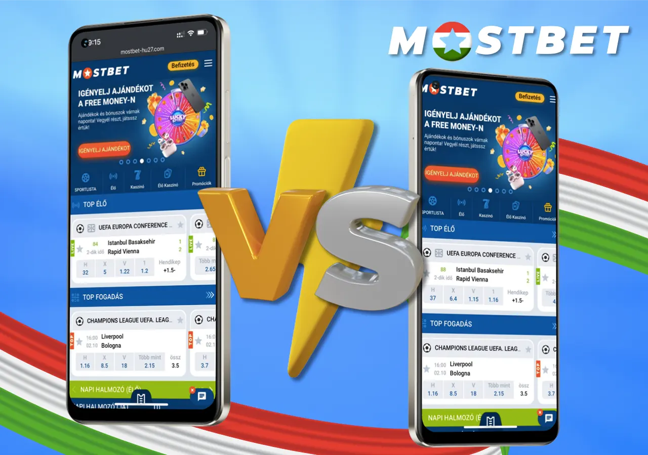 MostBet alkalmazas vs mobil verzio